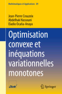Optimisation convexe et inéquations variationnelles monotones (Mathématiques et Applications)