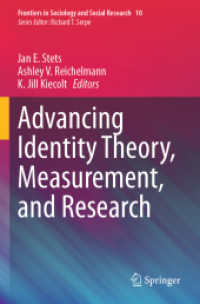 Advancing Identity Theory, Measurement, and Research (Frontiers in Sociology and Social Research)