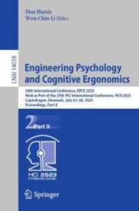 Engineering Psychology and Cognitive Ergonomics : 20th International Conference, EPCE 2023, Held as Part of the 25th HCI International Conference, HCII 2023, Copenhagen, Denmark, July 23-28, 2023, Proceedings, Part II (Lecture Notes in Artificial Int
