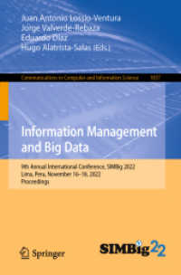 Information Management and Big Data : 9th Annual International Conference, SIMBig 2022, Lima, Peru, November 16-18, 2022, Proceedings (Communications in Computer and Information Science)