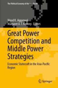 超大国の競争とミドルパワー戦略：アジアパシフィックにおける経済的国力<br>Great Power Competition and Middle Power Strategies : Economic Statecraft in the Asia-Pacific Region (The Political Economy of the Asia Pacific)
