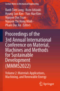 Proceedings of the 3rd Annual International Conference on Material, Machines and Methods for Sustainable Development (MMMS2022) : Volume 2: Materials Applications, Machining, and Renewable Energy (Lecture Notes in Mechanical Engineering)