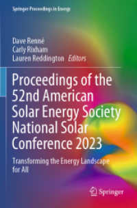 Proceedings of the 52nd American Solar Energy Society National Solar Conference 2023 : Transforming the Energy Landscape for All (Springer Proceedings in Energy) （2023）