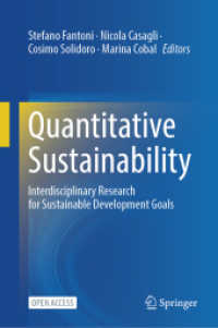 Quantitative Sustainability : Interdisciplinary Research for Sustainable Development Goals