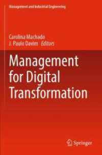 Management for Digital Transformation (Management and Industrial Engineering) （2024）