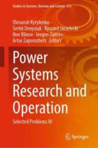 Power Systems Research and Operation : Selected Problems III (Studies in Systems, Decision and Control)