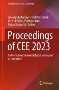 Proceedings of CEE 2023 : Civil and Environmental Engineering and Architecture (Lecture Notes in Civil Engineering)