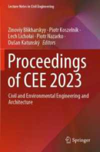 Proceedings of CEE 2023 : Civil and Environmental Engineering and Architecture (Lecture Notes in Civil Engineering)