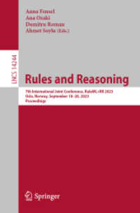 Rules and Reasoning : 7th International Joint Conference, RuleML+RR 2023, Oslo, Norway, September 18-20, 2023, Proceedings (Lecture Notes in Computer Science)