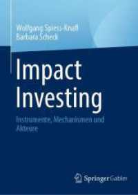 Impact Investing : Instrumente, Mechanismen und Akteure