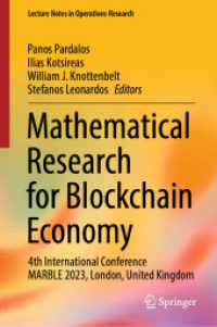 Mathematical Research for Blockchain Economy : 4th International Conference MARBLE 2023, London, United Kingdom (Lecture Notes in Operations Research)