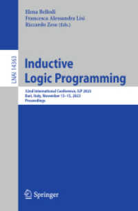 Inductive Logic Programming : 32nd International Conference, ILP 2023, Bari, Italy, November 13-15, 2023, Proceedings (Lecture Notes in Computer Science)