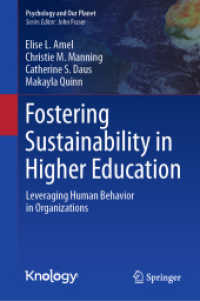 Fostering Sustainability in Higher Education : Leveraging Human Behavior in Organizations (Psychology and Our Planet)