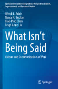 What Isn't Being Said : Culture and Communication at Work (Springer Series in Emerging Cultural Perspectives in Work, Organizational, and Personnel Studies)