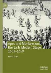 サルが出演する近代初期英国演劇1603-1659年<br>Apes and Monkeys on the Early Modern Stage, 1603-1659 (Early Modern Literature in History) （2024）