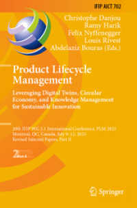 Product Lifecycle Management. Leveraging Digital Twins, Circular Economy, and Knowledge Management for Sustainable Innovation : 20th IFIP WG 5.1 International Conference, PLM 2023, Montreal, QC, Canada, July 9-12, 2023, Revised Selected Papers, Part