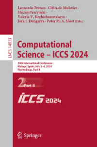 Computational Science - ICCS 2024 : 24th International Conference, Malaga, Spain, July 2-4, 2024, Proceedings, Part II (Lecture Notes in Computer Science) （2024）