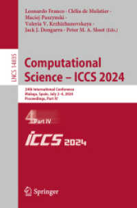 Computational Science - ICCS 2024 : 24th International Conference, Malaga, Spain, July 2-4, 2024, Proceedings, Part IV (Lecture Notes in Computer Science)
