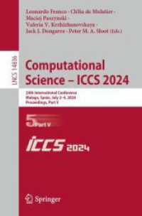 Computational Science - ICCS 2024 : 24th International Conference, Malaga, Spain, July 2-4, 2024, Proceedings, Part V (Lecture Notes in Computer Science)