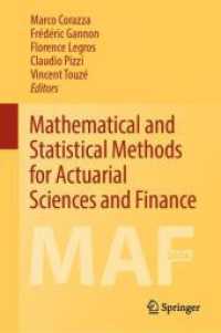 Mathematical and Statistical Methods for Actuarial Sciences and Finance : MAF2024 （2024）