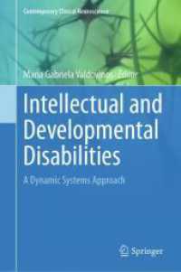 Intellectual and Developmental Disabilities : A Dynamic Systems Approach (Contemporary Clinical Neuroscience) （2024）