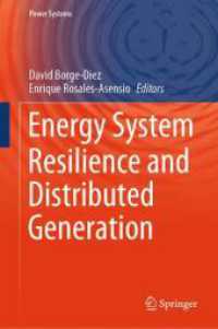Energy System Resilience and Distributed Generation (Power Systems) （2024）