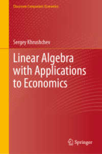 Linear Algebra with Applications to Economics (Classroom Companion: Economics) （2024）