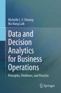 Data and Decision Analytics for Business Operations : Principles, Problems, and Practice （2024）