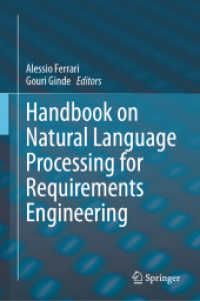 要求工学のための自然言語処理ハンドブック<br>Handbook on Natural Language Processing for Requirements Engineering （2025. xxi, 517 S. XXI, 517 p. 72 illus., 48 illus. in color. 235 mm）