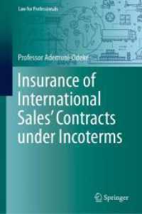 Insurance of International Sales' Contracts under Incoterms (Law for Professionals) （2025）