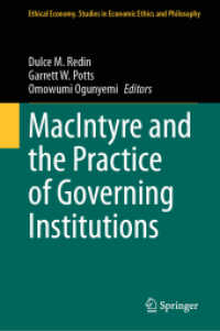 マッキンタイアと統治制度の実践<br>MacIntyre and the Practice of Governing Institutions (Ethical Economy)