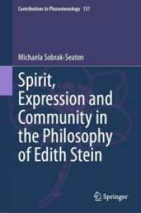 Spirit, Expression and Community in the Philosophy of Edith Stein (Contributions to Phenomenology)