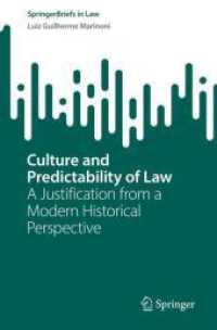 Culture and Predictability of Law : A Justification from a Modern Historical Perspective (Springerbriefs in Law)