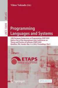 Programming Languages and Systems : 34th European Symposium on Programming, ESOP 2025, Held as Part of the International Joint Conferences on Theory and Practice of Software, ETAPS 2025, Hamilton, ON, Canada, May 3-8, 2025, Proceedings, Part I (Lectu