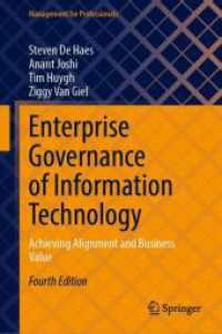 Enterprise Governance of Information Technology : Achieving Alignment and Business Value (Management for Professionals) （4TH）
