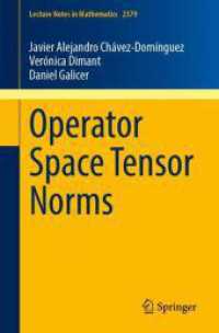 Operator Space Tensor Norms (Lecture Notes in Mathematics 2379) （2025. x, 205 S. X, 205 p. 55 illus. 235 mm）