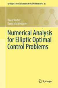 Numerical Analysis for Elliptic Optimal Control Problems (Springer Series in Computational Mathematics 67)