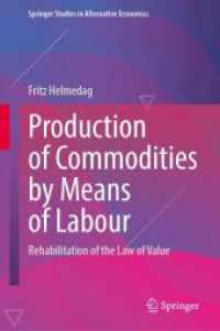 Production of Commodities by Means of Labour : Rehabilitation of the Law of Value (Springer Studies in Alternative Economics)