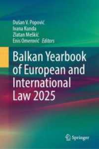 Balkan Yearbook of European and International Law 2025 (Balkan Yearbook of European and International Law 2025) （2026. Approx. 200 p. 235 mm）