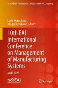 10th EAI International Conference on Management of Manufacturing Systems : MMS 2025 (EAI/Springer Innovations in Communication and Computing)