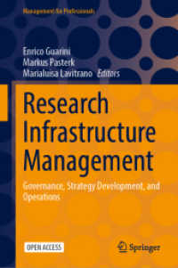 Research Infrastructure Management : Governance, Strategy Development, and Operations (Management for Professionals)