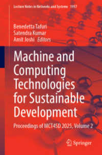 Machine and Computing Technologies for Sustainable Development : Proceedings of MCT4SD 2025, Volume 2 (Lecture Notes in Networks and Systems)