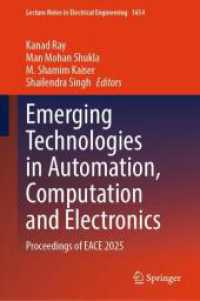Emerging Technologies in Automation, Computation and Electronics : Proceedings of EACE 2025 (Lecture Notes in Electrical Engineering)
