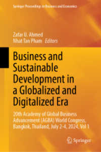 Business and Sustainable Development in a Globalized and Digitalized Era : 20th Academy of Global Business Advancement (AGBA) World Congress, Bangkok, Thailand, July 2-4, 2024, Vol 1 (Springer Proceedings in Business and Economics)