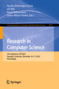 Research in Computer Science : 7th Conference, CRI 2025, Yaound&eacute;, Cameroon, December 16-17, 2025, Proceedings (Communications in Computer and Information Science)