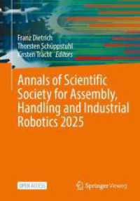 Annals of Scientific Society for Assembly, Handling and Industrial Robotics 2025