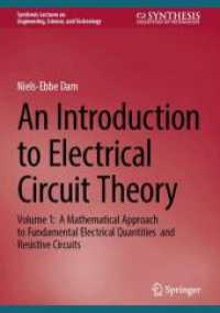 An Introduction to Electrical Circuit Theory : Volume 1: A Mathematical Approach to Fundamental Electrical Quantities and Resistive Circuits.DE (Synthesis Lectures on Engineering, Science, and Technology)