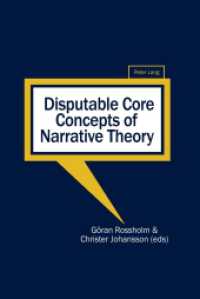 Disputable Core Concepts of Narrative Theory （2012. 384 S. 150 x 225 mm）