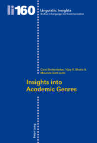 Insights into Academic Genres (Linguistic Insights 160) （2012. 482 S. 22.5 cm）