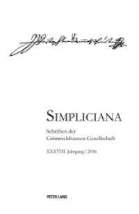 Simpliciana XXXVIII (2016) (Simpliciana .38) （2017. 644 S. 13 Abb. 230 mm）
